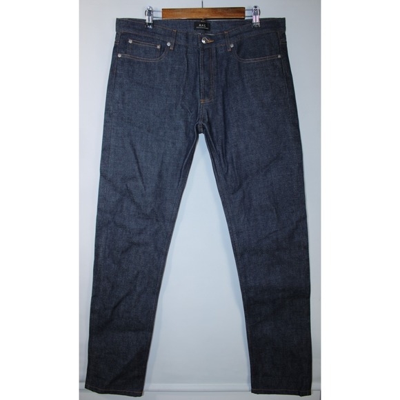 APC Other - NWOT APC Men's Size 35x35 Navy Blue 100% Cotton Straight Leg Raw Denim Jeans